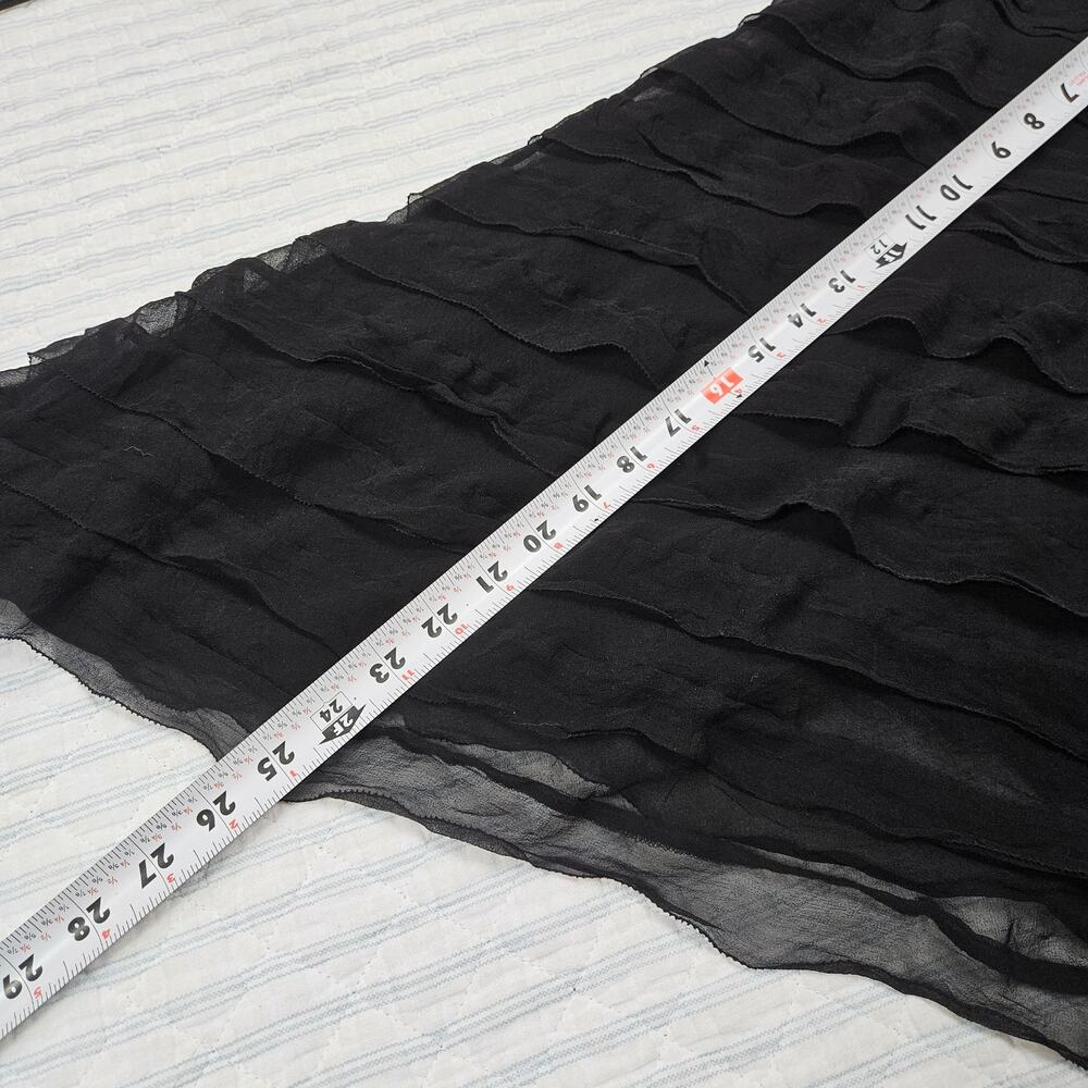 Ralph Lauren Black Label Silk Skirt Asymmetrical Hem Elevated Basic - Size 8 - Picture 6 of 7